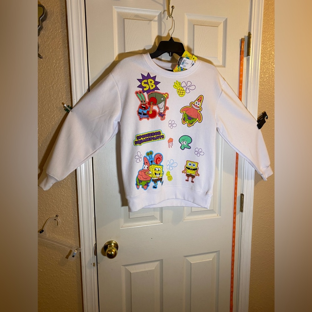 Rue21 Women’s S Pullover Sweatshirt White Nickelodeon SpongeBob SquarePants NWT
